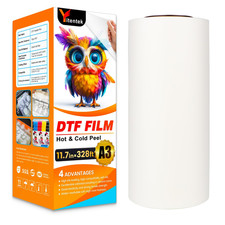 Yitentek Dtf Film A3 Dtf Transfer Film Roll 11.7 X 328 Double Sided Matte