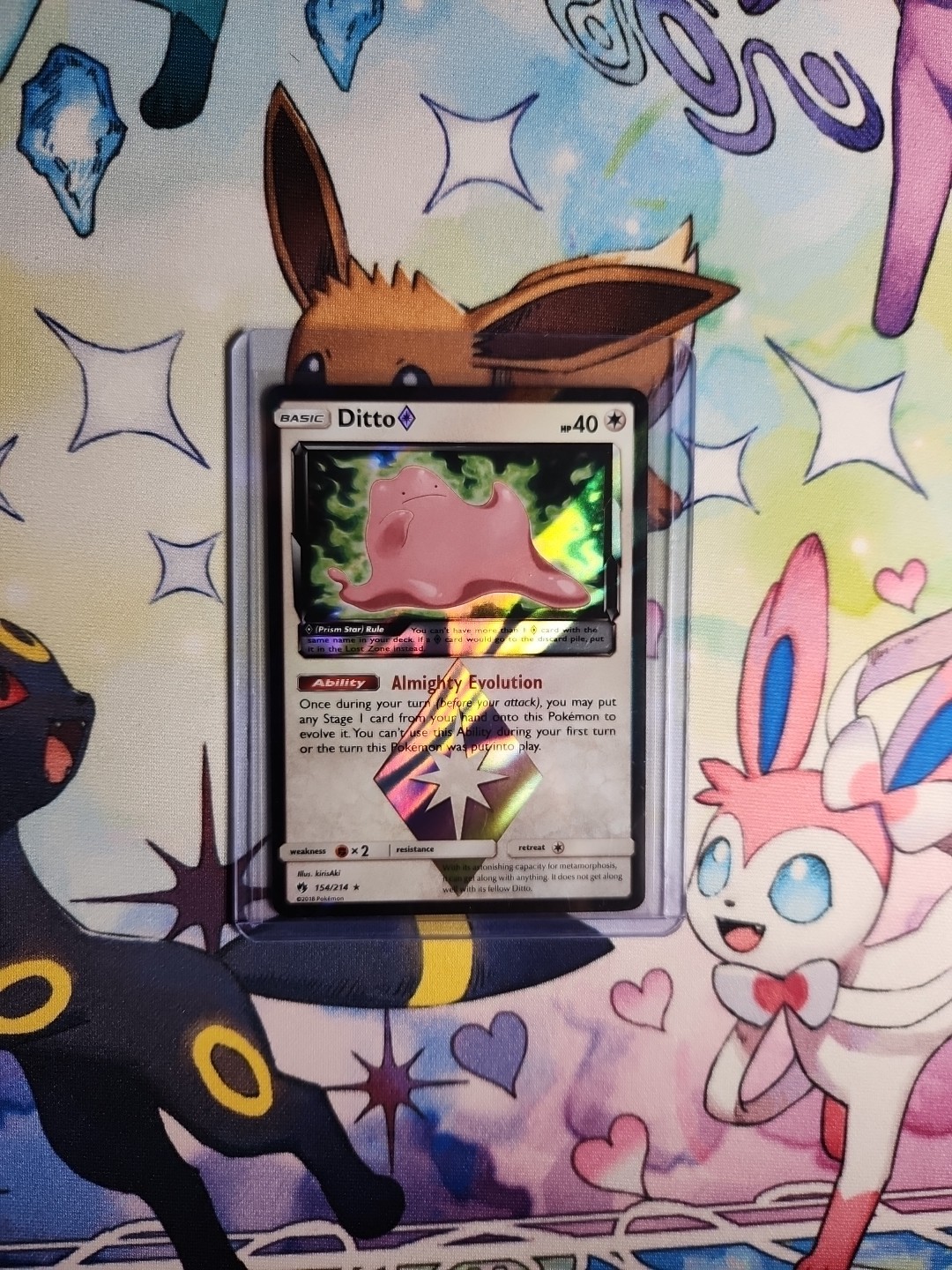 Ditto Prism Star 154/214 Sm-Lost Thunder Holo NM