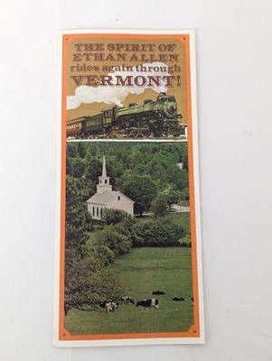 1977 Vermont Spirit of Ethan Allen Train Tour Vintage Travel Brochure