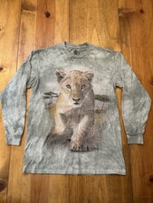 The Mountain Long Sleeve Shirt Women's Medium Green Lion Cub Safari Cotton