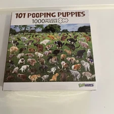 NEW Pooping Puppies 1000 Piece Jigsaw Puzzle 101 Dogs FunWares