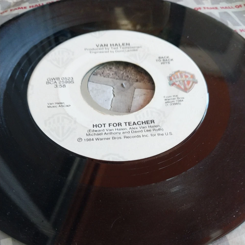 Van Halen 45 Hot For Teacher Panama RARE Back to Back Hits VG+ Never Saw This 1 - Image 4 of 4