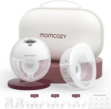 Momcozy M5 Hands-Free Wearable Breast Pump Without APP, Double-Sealed Flange for