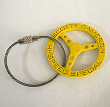 Scotty Cameron Hi-Speed Special Yellow/Silver Metal Golf Keychain Tag