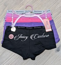 Juicy Couture Briefs Boyshorts Underwear Logo Pack of 5