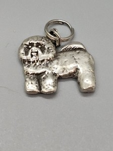 Bichon Frise 925 Charm Jewelry Sterling Silver Signed H&H Dog Charm Pendant