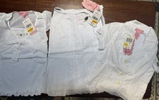 Vintage Y2K Candie&rsquo;s Girls White Eyelet Outfit Lot NWT Top Skirt Cardigan