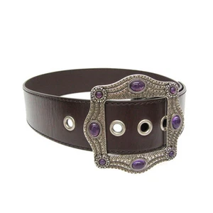 Gucci Boucle Carrée 650024 Homme, Femme Ceinture Standard Cuir Marron 75