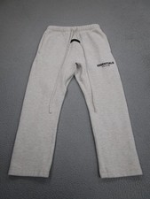 Essentials Fear Of God Pants Mens XS Gray Fleece Sweatpants Jogger Logo