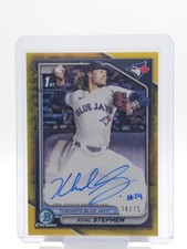 KHAL STEPHEN 2024 BOWMAN CHROME DRAFT 1ST YELLOW REFRACTOR AUTO /75 Q1725