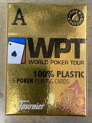 World poker Tour WPT Fournier 100% Plastic 55 Cards Gold Edition