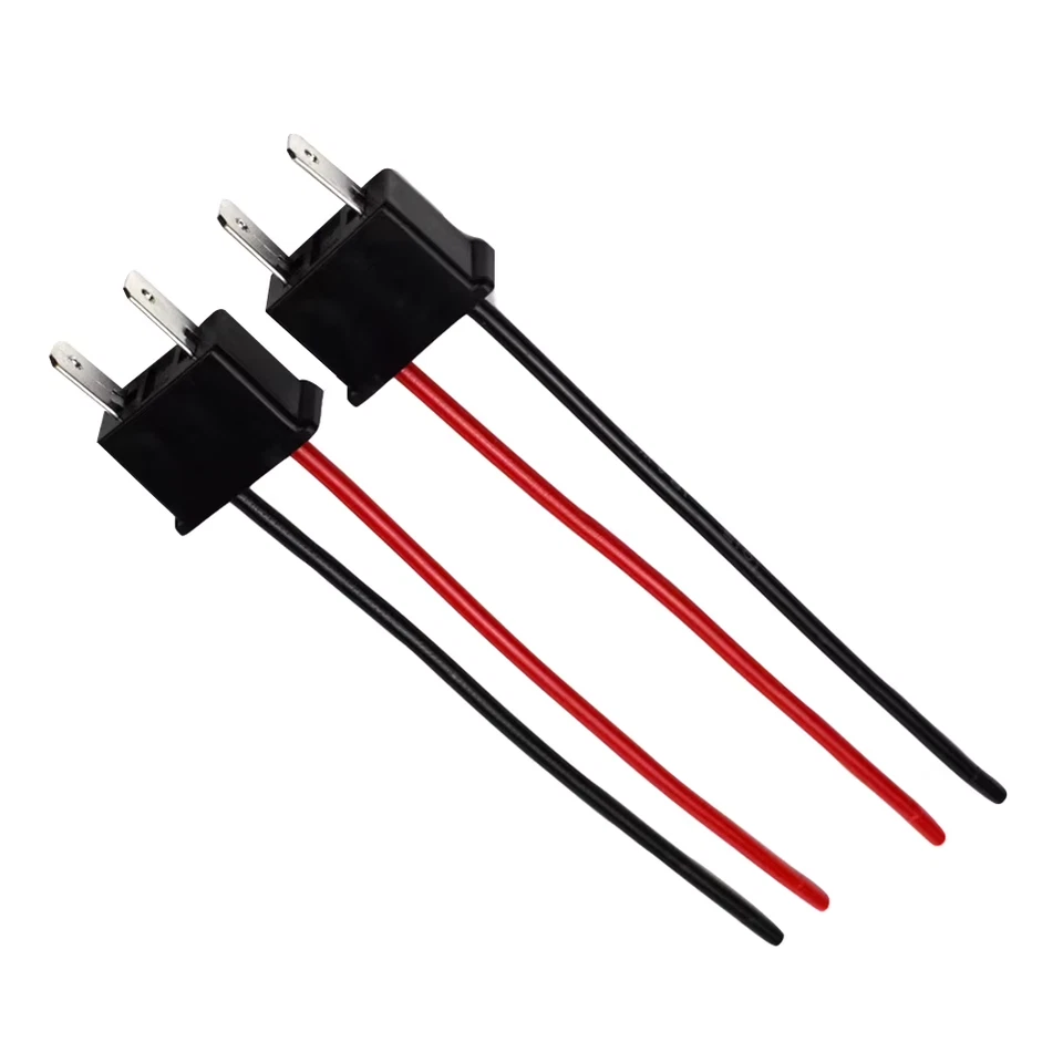 2x H7 Male Sockets Bulb Holders Light LED HID XENON 12-24V Fog Headlight Pigtail - Image 3 of 4