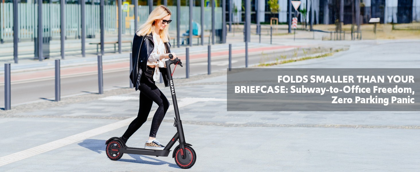 Electric Scooter Adults, Up to 21 MPH, Folding E-Scooter Built-in Side Lights