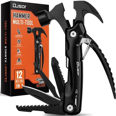 Dusor Gifts for Men 12 in 1 Hammer Multitool, Stocking Stuffers for Men, White E