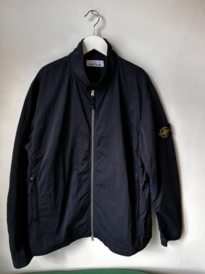Stone Island Nylon Batavia-TC Jacket Navy XL Full Zip Overshirt Certilogo