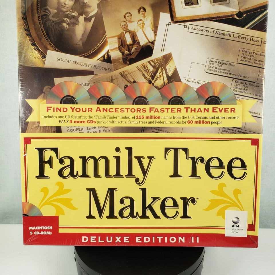 Vintage Windows Original Family Tree Maker 1996 Deluxe Edition II NEW Sealed - Image 2 of 4