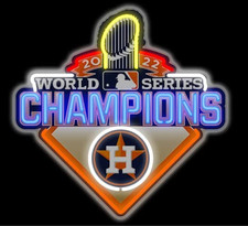17"x17" Houston Astros 2022 World Series Champions Neon Sign HD Vivid Printing