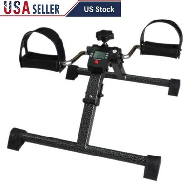 Portable Mini Pedal Exerciser Digital Display Upper Lower Body Fitness Rehab New