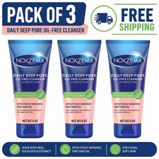 Pack of 3 Noxzema Ultimate Clear Daily Deep Pore Cleanser Oil Free 6 oz 170 ml