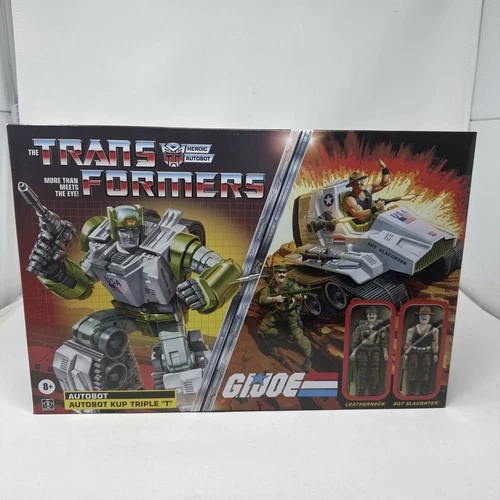 Transformers x G.I. Joe Autobot Kup Triple T SGT Slaughter & Leatherneck Figures