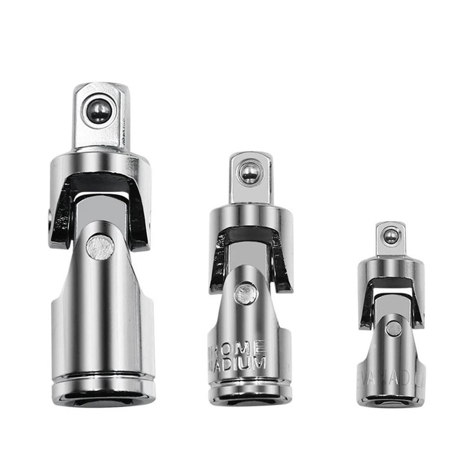 Universal Joint Socket Swivel Set 3Pcs Drive Joint Sockets Impact - Image 4 of 4