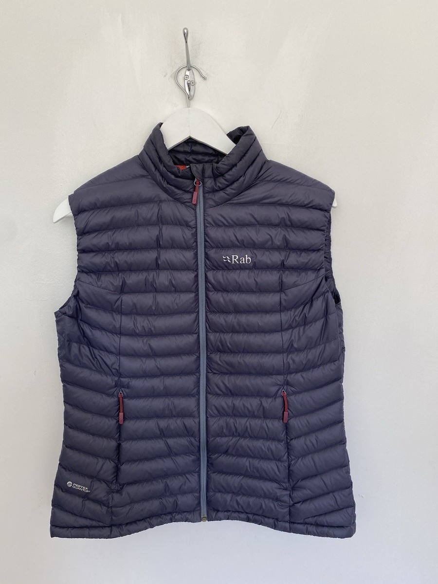 RAB Ladies UK 12 Microlight Down Puffer Vest Gilet Pertex Nikwax