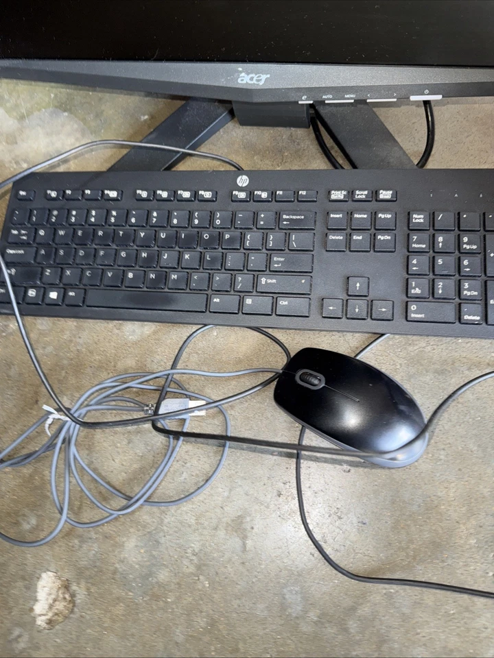 Acer LCD Monitor With Keyboard And Mouse And Hp Router - Image 2 of 4