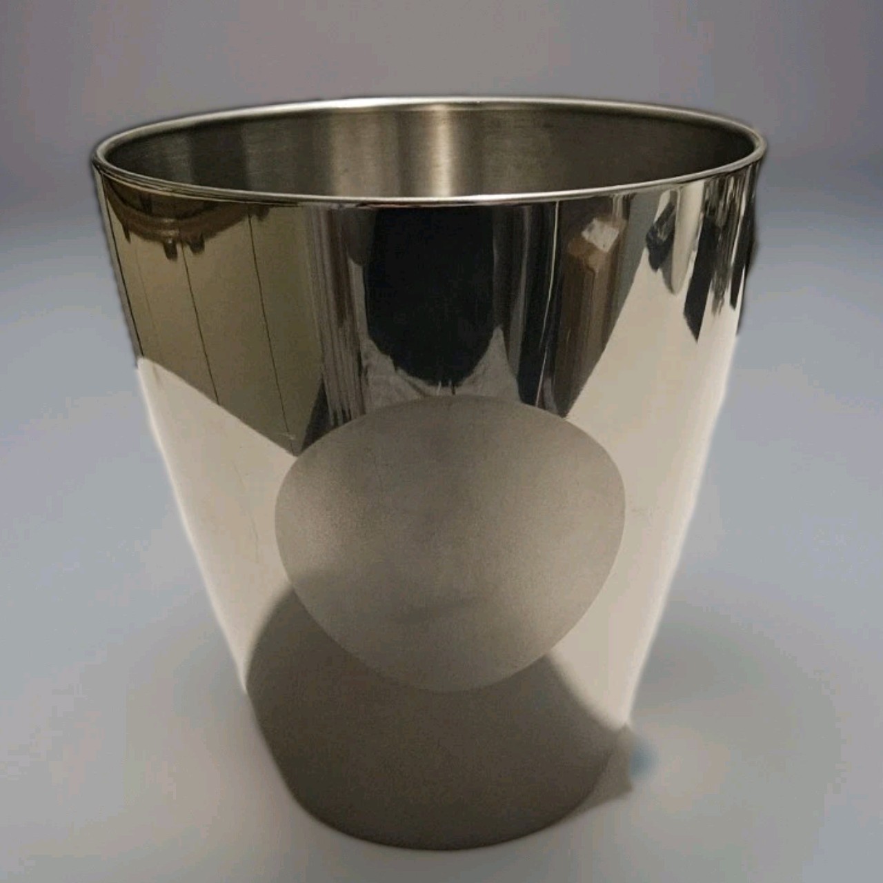 IKEA Edelstahl Flaschenkühler Eiskübel Sektkühler Weinkühler 20 cm Silber Neuw.