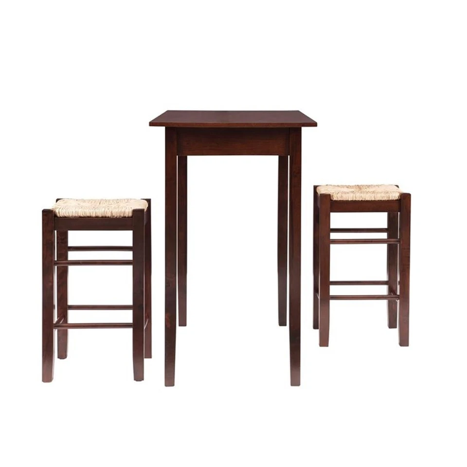 Linon Three Piece Wood Tavern Dining Set in Espresso Brown - Image 4 of 4