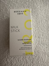 BEEKMAN 1802 Milk Stick Invisible Deodorant Sz 2.5oz/75g NIB 20.00 Value