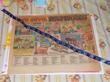Vintage 1960s Large Cartoon Funnies RED DEVIL...