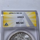 1896-P MORGAN $1 Dollar Silver Coin ~ ANACS Certified MS64 BUnc ~ PL Eye Appeal — photo 5