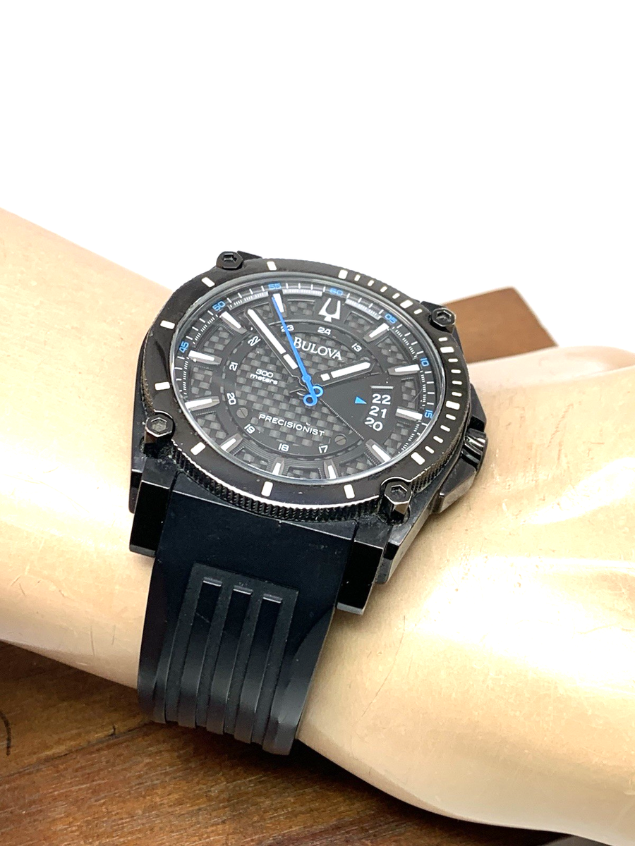 Bulova Men's Watch 98B142 Precisionist Champlain Quartz Black