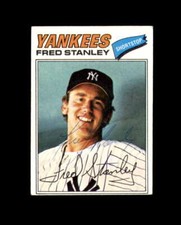 Fred Stanley Signed Original 1977 Topps New York Yankees Autographed