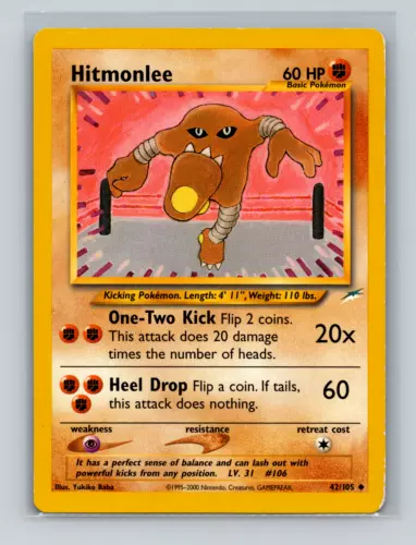 Pokemon - Hitmonlee (42) - Neo Destiny : Toys & Games