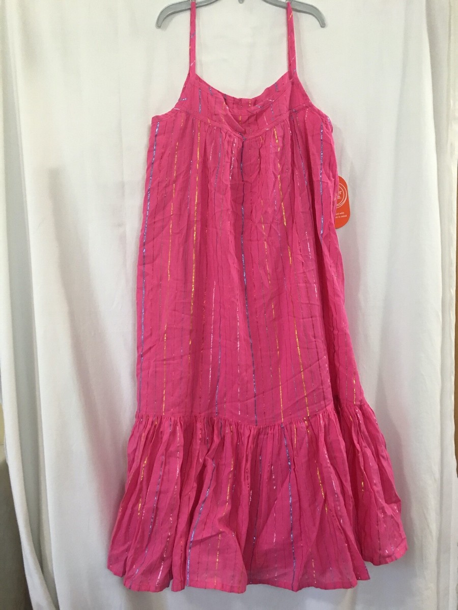 NWT Wonder Nation Flowy Maxi Dress Girls Pink Metallic many sizes