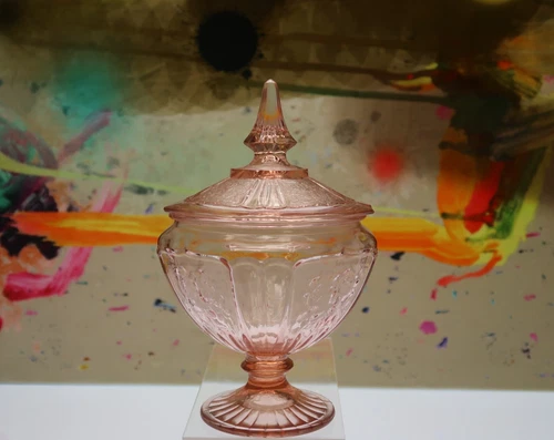 Anchor Hocking Mayfair Pink Dep Glass Pedestal Candy Dish ca.1931-1937 No.848