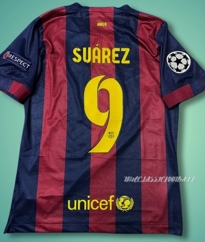 Футболка с коротким рукавом Луиса Суареса No9 финал Лиги чемпионов ФК Барселона 2014-2015 - Изображение 2 из 4