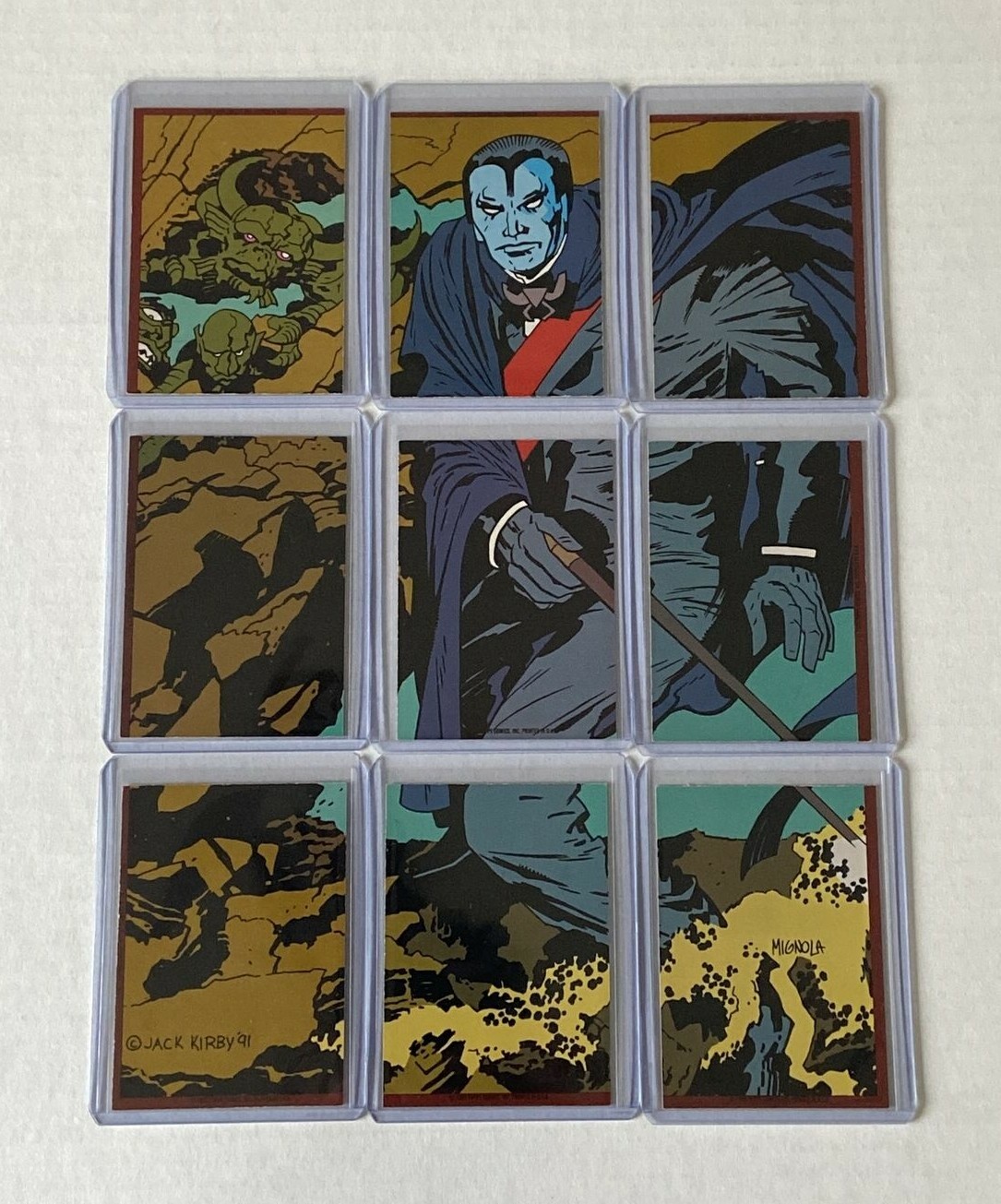 DRACULA - VLAD THE IMPALER Collector Cards Complete Set of 9 - Jack Kirby 1991