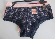 Prima Valentina Women's 3 Pair Pack Lace Panties Plus Size 1X