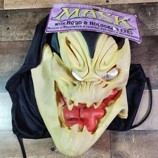 VTG 1997 Paper Magic Group Monster Halloween Mask with Hologram Eyes NEW Scary