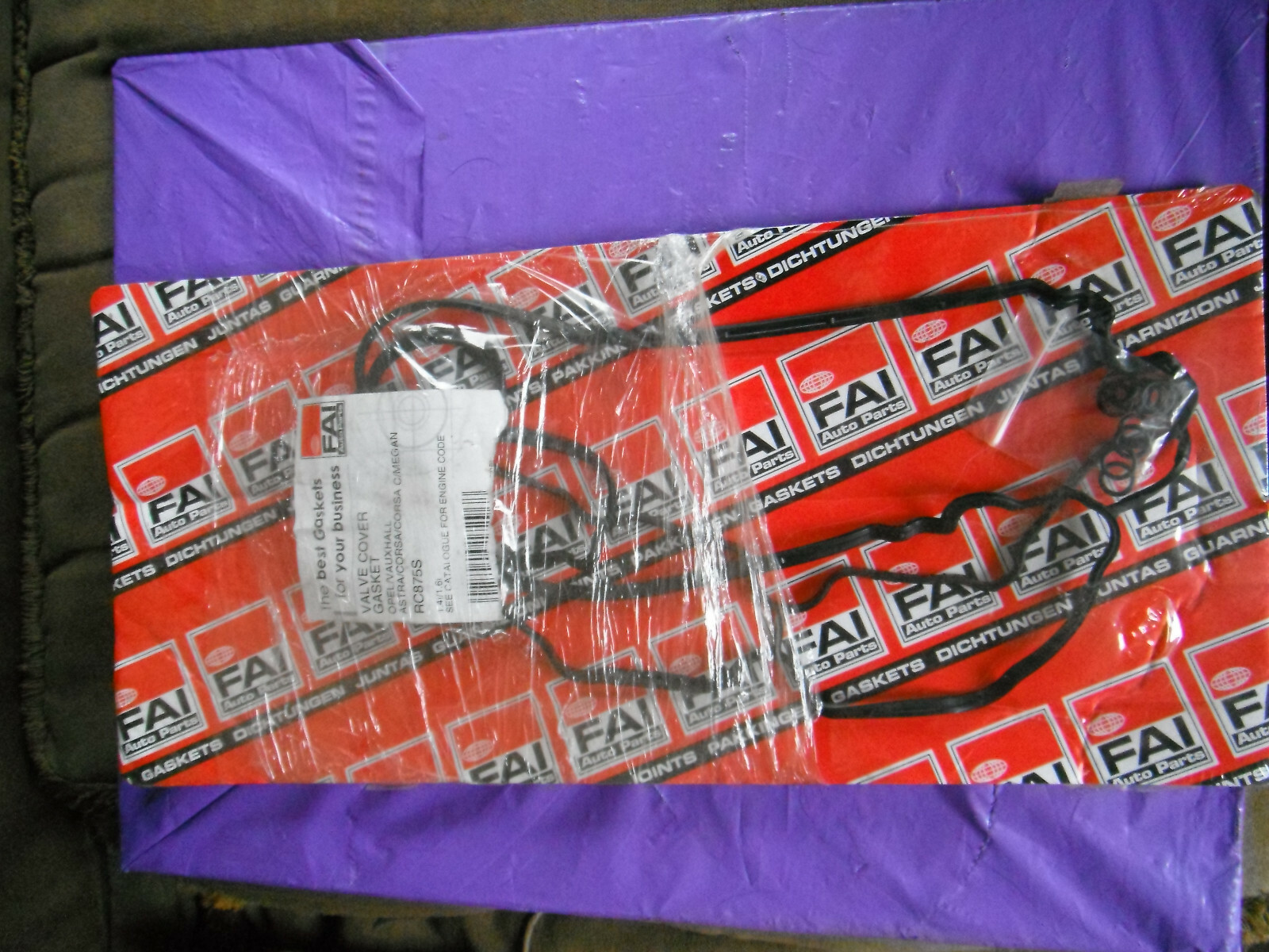 VAUXHALL CORSA ROCKER COVER GASKET 1.4 16V Z14XE ENGINES 2000ON FAI