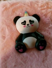 Pink Furry Journal with Puffy Panda Unicorn On Outside 8.5" X 6.5" 120+ pages