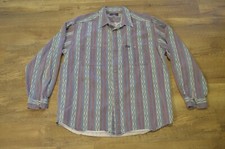 90s Vintage Guess Georges Marciano Denim Patterned Long Sleeve Shirt USA Made XL