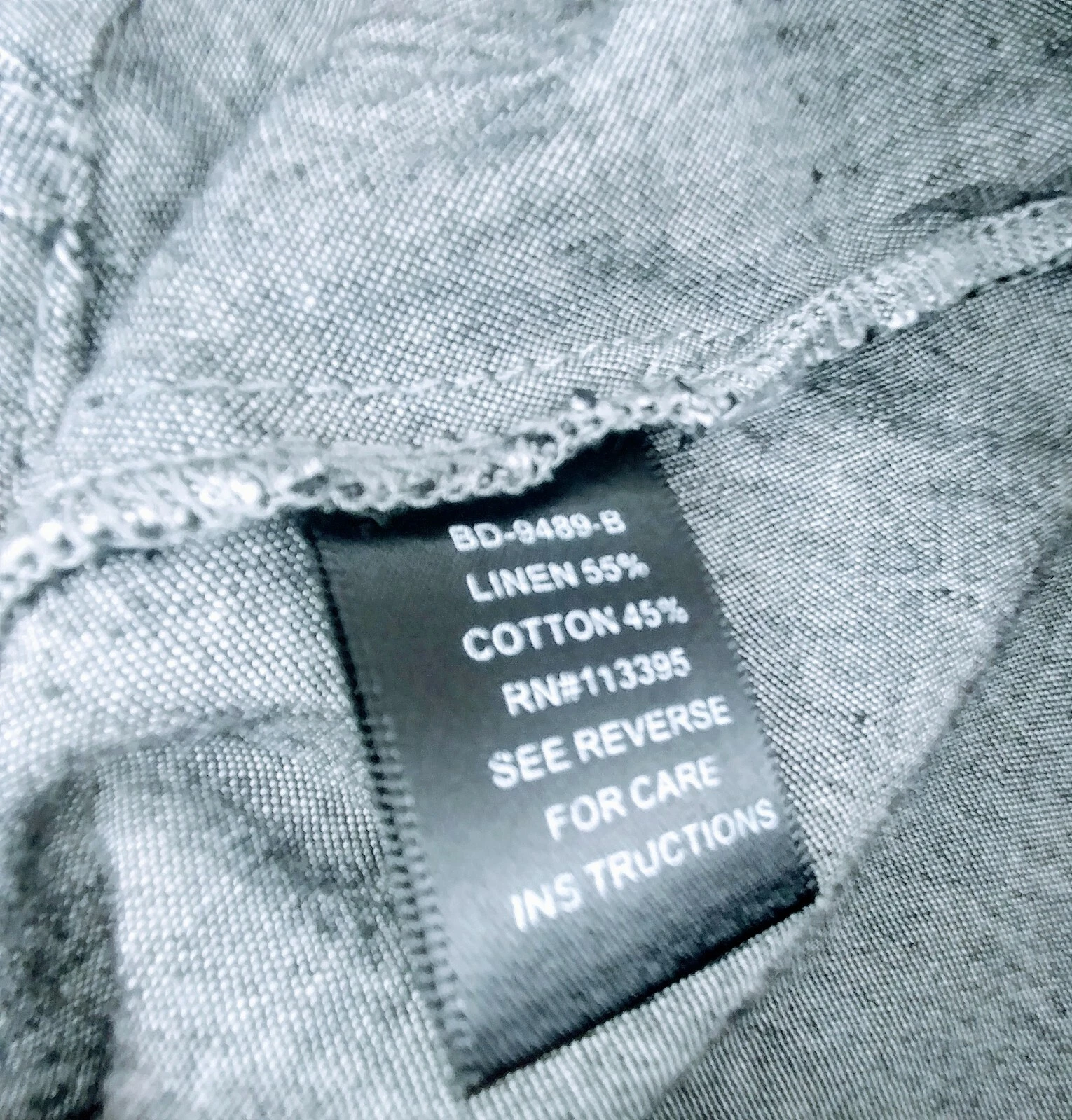 VETEMENTS Abito Metropark M grigio misto lino vita raccolta scuro accademico profondo V