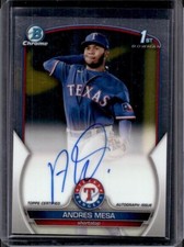 2023 Bowman Chrome Andres Mesa Prospect Autograph Auto #CPA-AM Rangers