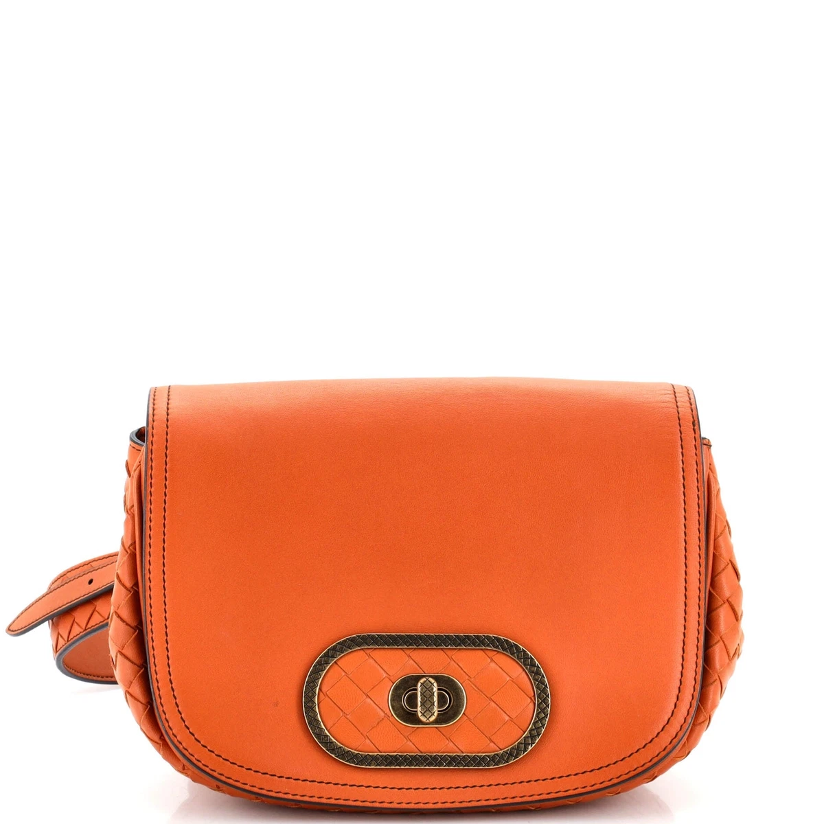 Bottega Veneta BV Luna Bag Nappa with Intrecciato Detail Brown