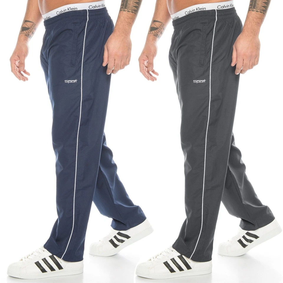 Herren Sport-Hose Jogging-Hose Polyester Trainingshose Lang Streifen - Bild 1 von 1