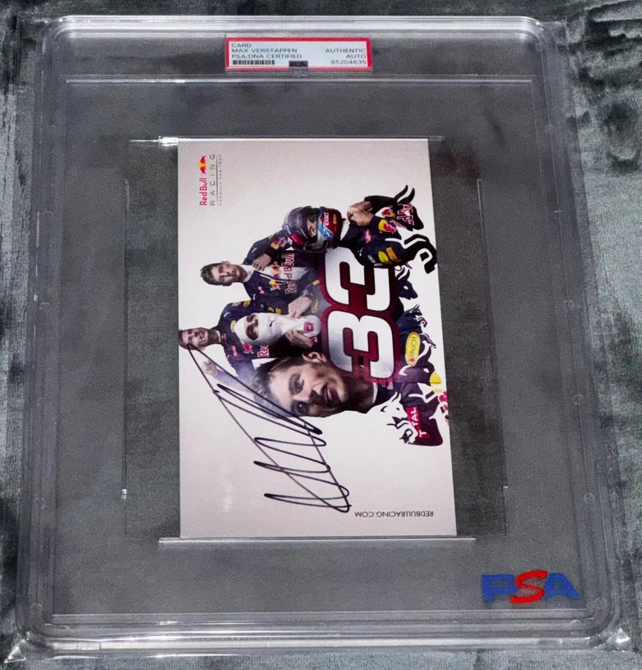 Max Verstappen #33 "2016 F1 Grand Prix" Signed 1st Red Bull Rookie Card Auto PSA - Image 4 of 4