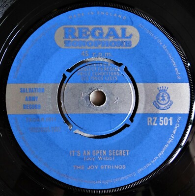 The Joy Strings    It's An Open Secret 7'' Vinyl Single 1964 Pop Regal RZ501 UK